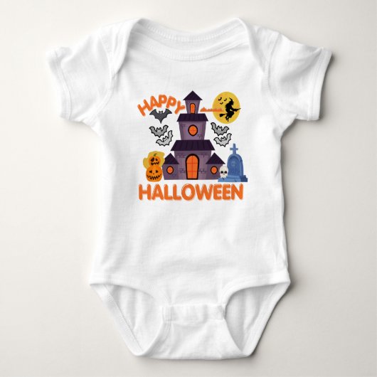 Mijn 1e Halloween Baby Outfit Scary Gift Schattige Romper (Voorkant)
