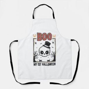 Mijn 1e Halloween Baby Schedel Vintage Gravure Shi Schort