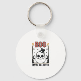 Mijn 1e Halloween Baby Schedel Vintage Gravure Shi Sleutelhanger