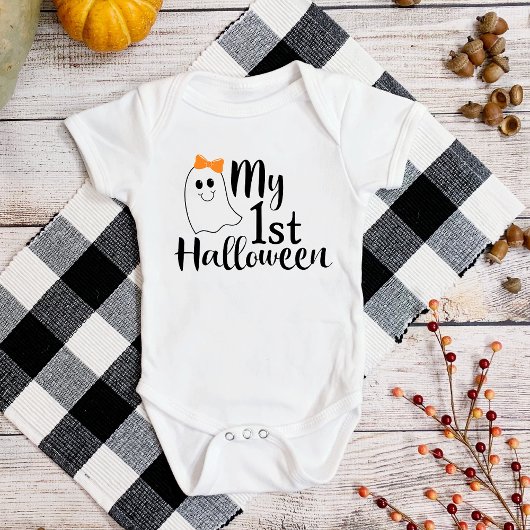 Mijn 1e Halloween Cute Baby Meisje Geest Romper