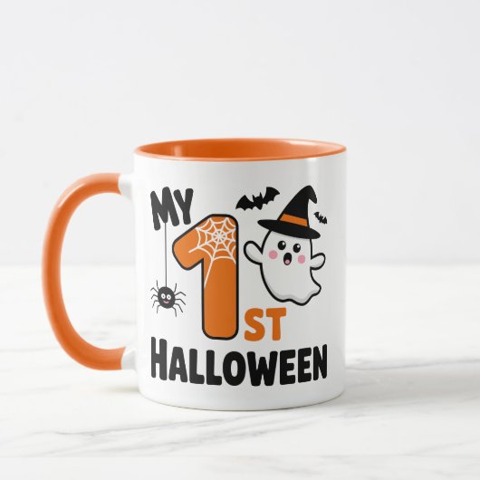 Mijn 1e Halloween Cute Ghost Baby Body Mok (Links)