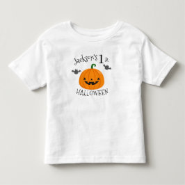 Mijn 1e Halloween pompoen gepersonaliseerd Kinder Shirts