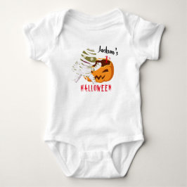 Mijn 1e Halloween Pumpkin Ghost Gepersonaliseerd Romper