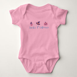 Mijn 1e Halloween roze pompoen gepersonaliseerd Romper