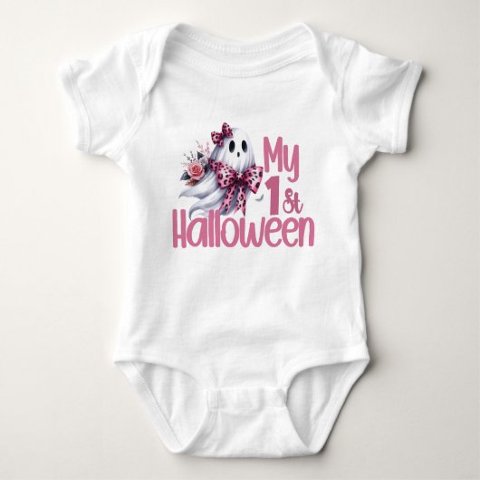 Mijn 1e Halloween Schattigee Outfit Funny Baby Gir Romper (Voorkant)