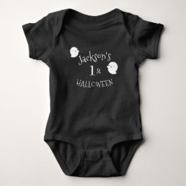 Mijn 1e Halloween Zwart & Wit Gepersonaliseerd Romper