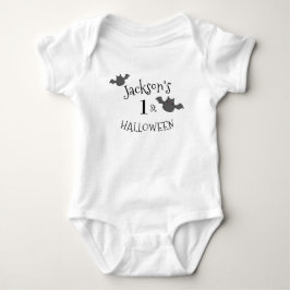 Mijn 1e Halloween Zwart & Wit Gepersonaliseerd Romper