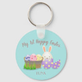 Mijn 1e Happy Easter Circle Sleutelhanger (Voorkant)