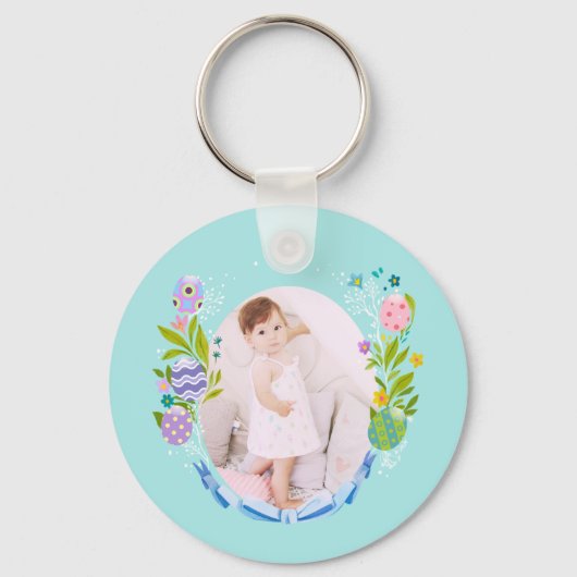 Mijn 1e Happy Easter Circle Sleutelhanger (Achterkant)