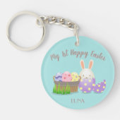Mijn 1e Happy Easter Circle Sleutelhanger (Voorkant)