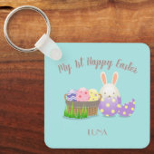 Mijn 1e Happy Easter Square Sleutelhanger (Voorkant)