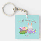 Mijn 1e Happy Easter Square Sleutelhanger (Voorkant)