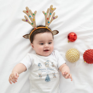 Mijn 1e kerst aangepaste babymeisje bos romper