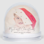 Mijn 1e Kerst Baby en Mama Foto's Custom Sneeuwbol (Voorkant)