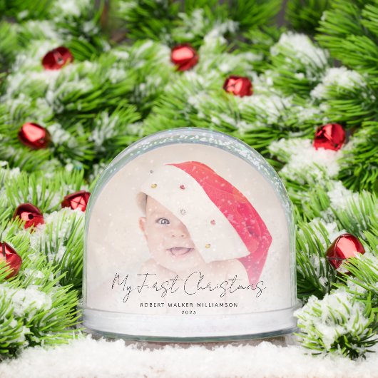 Mijn 1e Kerst Baby en Mama Foto's Custom Sneeuwbol (Kerstmis)
