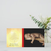 Mijn 1e kerst Baby fotokaart Feestdagenkaart (Staand voorkant)