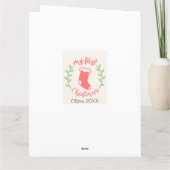 Mijn 1e Kerst Baby Naam FOTO Krans Vakantie Kaart (Achterkant)