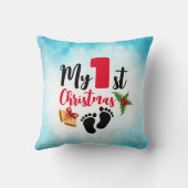Mijn 1e kerst blauw kussen (Achterkant)