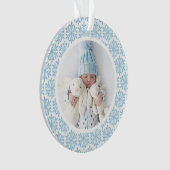 Mijn 1e Kerst Blauwe Sneeuwvlok Acryl Ornament (voorkant)