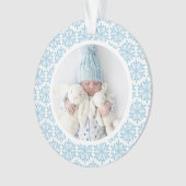 Mijn 1e Kerst Blauwe Sneeuwvlok Acryl Ornament (voorkant)