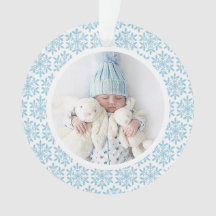 Mijn 1e Kerst Blauwe Sneeuwvlok Acryl Ornament