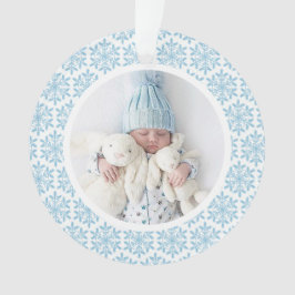 Mijn 1e Kerst Blauwe Sneeuwvlok Acryl Ornament