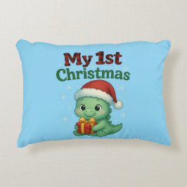 Mijn 1e kerst Dino Jongen Accent Kussen