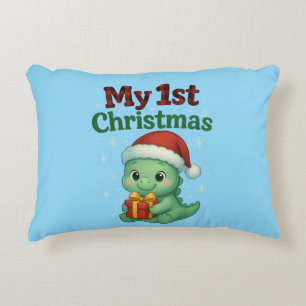 Mijn 1e kerst Dino Jongen Accent Kussen
