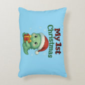 Mijn 1e kerst Dino Jongen Accent Kussen (Voorkant(Verticaal))