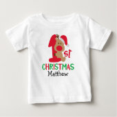 Mijn 1e Kerst Gepersonaliseerd Kind Baby T-shirt (Voorkant)