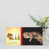 Mijn 1e kerst Kerstvakantie Foto Kaart met Mooie R (Staand voorkant)