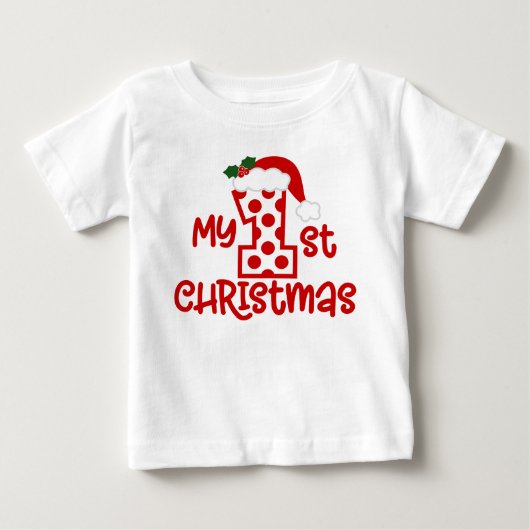 Mijn 1e kerst Muts Cute Moderne Stippen Kerstman H (Voorkant)