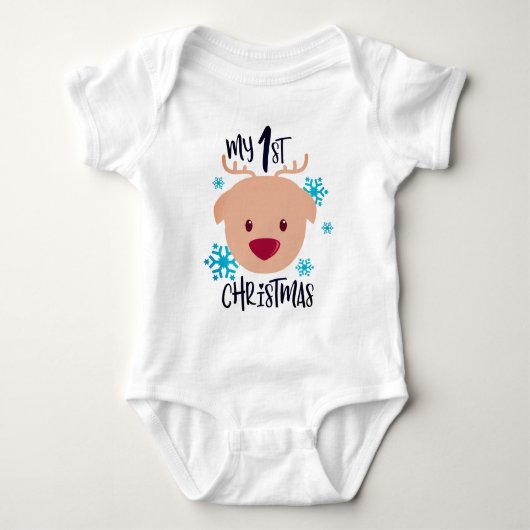 Mijn 1e Kerst Schattige rendier Romper (Voorkant)