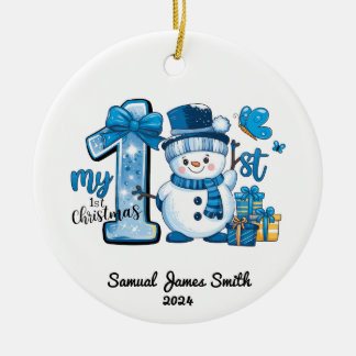 Mijn 1e kerst sneeuwpop – Custom Keramisch Ornament