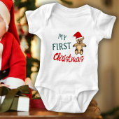 Mijn 1e Kerst Teddybeer Baby`s Eerste Foto Romper