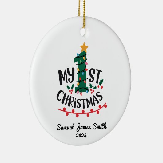 Mijn 1e kerstboom - Custom Keramisch Ornament (Rechts)