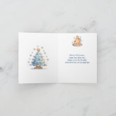 Mijn 1e Kerstmis Gingerbread Boy Snowy Tree Kaart (Binnen)