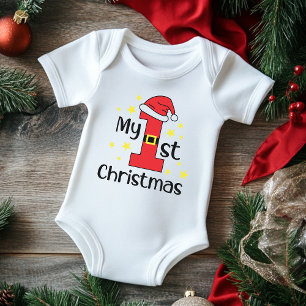 Mijn 1e Kerstmis Leuke Moderne Feestelijke Baby Romper