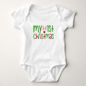 Mijn 1e Kerstmis Modern Baby Rendier Romper (Voorkant)
