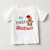 Mijn 1e Kerstmis Teddybeer Kerstman Hoed (Voorkant)