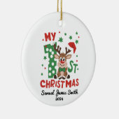 Mijn 1e Kerstrendier - Custom Keramisch Ornament (Rechts)