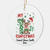 Mijn 1e Kerstrendier - Custom Keramisch Ornament (Links)