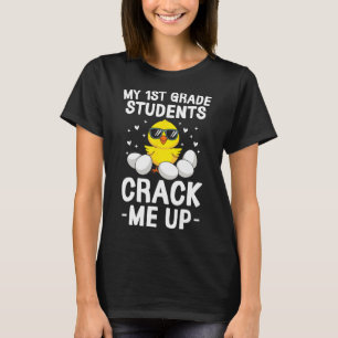 Mijn 1e klas studenten kraken me op paasdag kuiken t-shirt