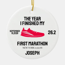 Mijn 1e Marathonloper Eerste Marathonloper Hardlop Keramisch Ornament