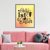 Mijn 1e Pasen-93185 Canvas Afdruk (Insitu (Woonkamer))