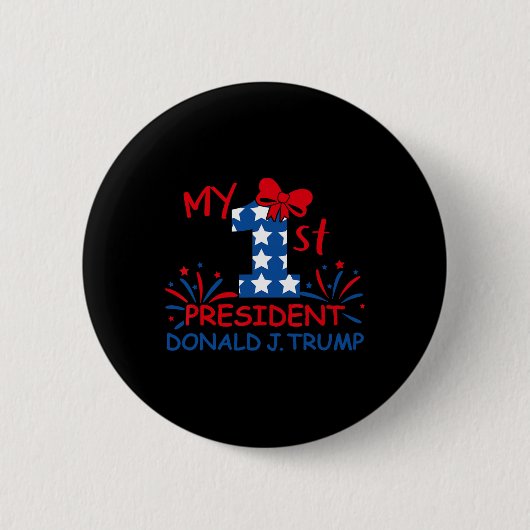 Mijn 1e president Donald Trump Ronde Button 5,7 Cm (Voorkant)