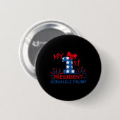 Mijn 1e president Donald Trump Ronde Button 5,7 Cm (Voorkant /achterkant)