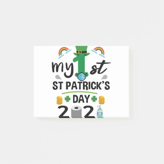 Mijn 1e St. Patricks-dag 2021 outfit baby Post-it® Notes (Voorkant)