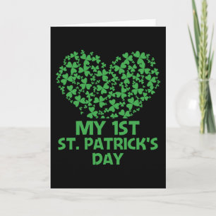 Mijn 1e St Patrick's Day Heart Shamrock Kaart