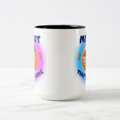 Mijn 1e Thanksgiving - Coquette kalkoen op Bayside Tweekleurige Koffiemok (Center)